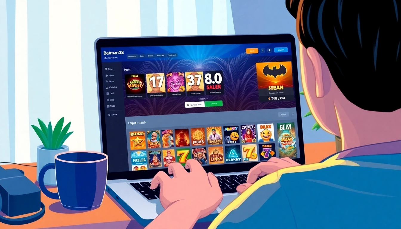Discover the excitement of online gaming with the login batman138 interface on a modern laptop.